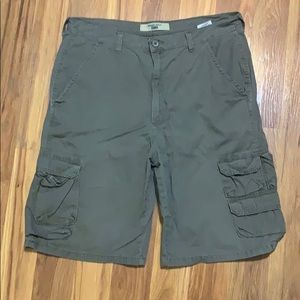 Grey Wrangler Cargo Shorts 34 Waist